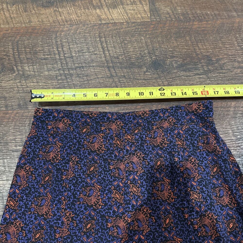 Elevenses Anthropologie Pants Paisley Wide Leg Palazzo Boho Flowy Purple Size 12 - Picture 7 of 12